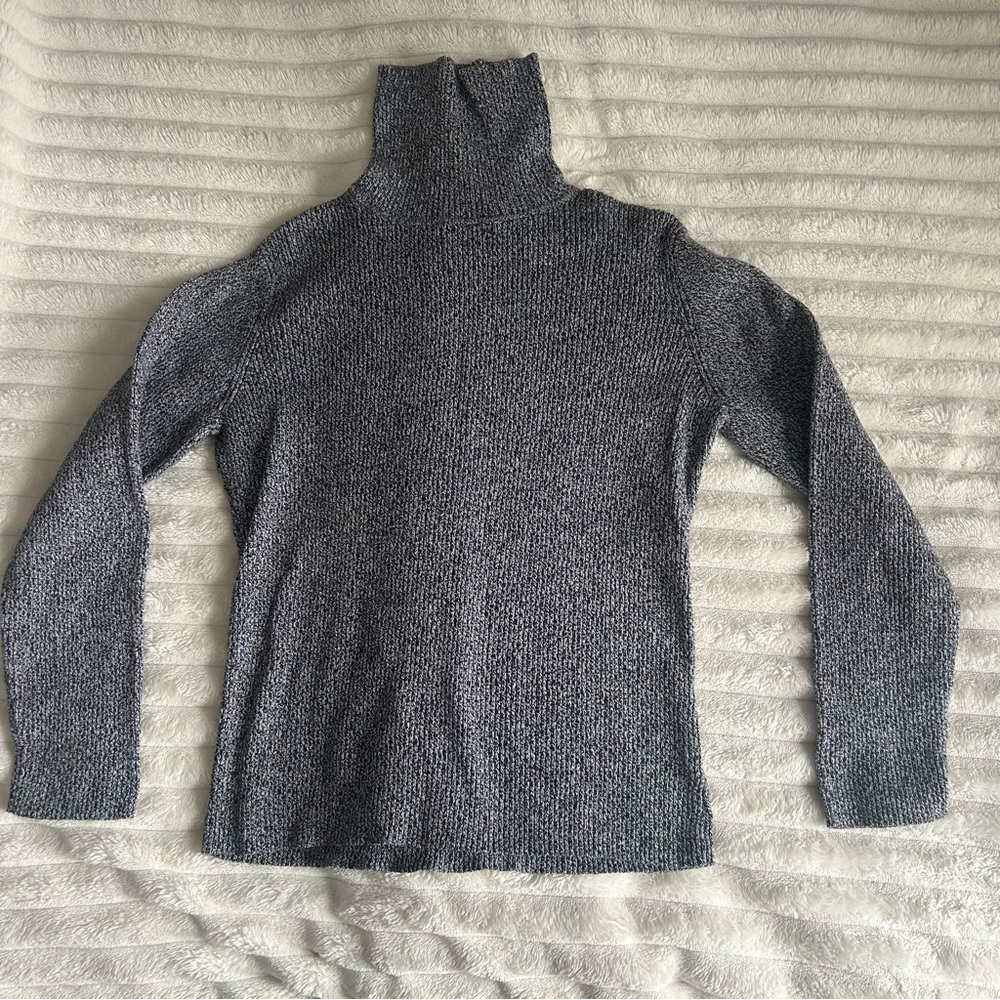 Womens Extra Small Gray Knit Turtleneck Sweater